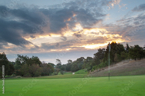 Sunset over Golf Course