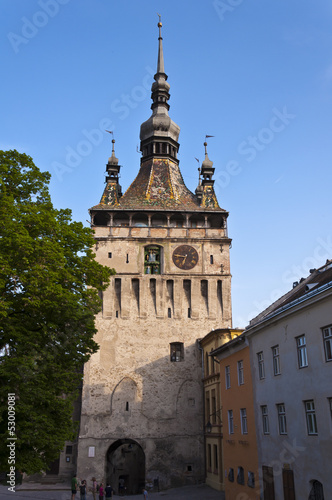 Clock Tower of Sighisoara, Transylvania © stanciuc