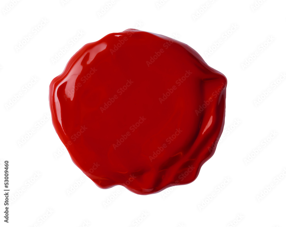 fresh wax seal isolated with clipping path included fresh wax seal isolated with clipping path included
