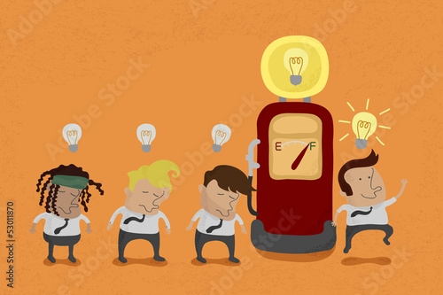 Businessman recharge the Idea , eps10 vector format