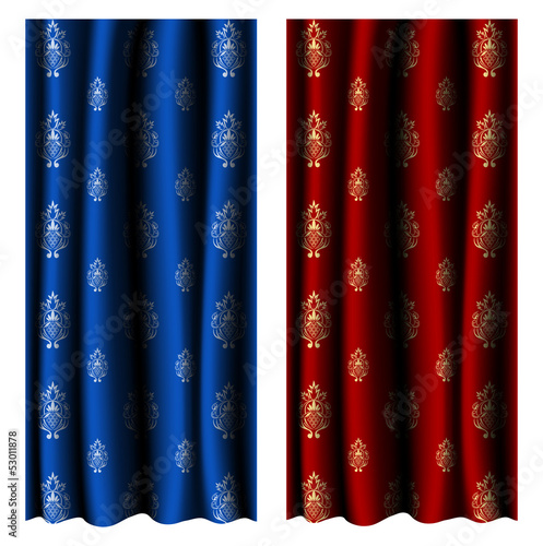 Realistic curtain set