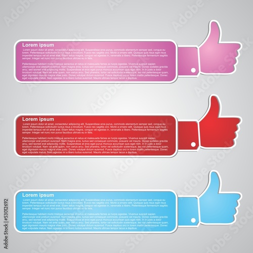 like button vector labels