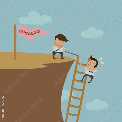 Business man being pushed , eps10 vector format