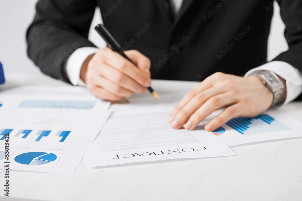 man with contract man with contract