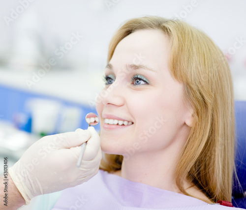 Teeth checkup at dentist s office