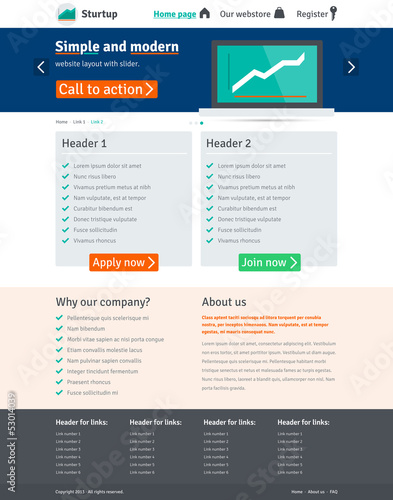 Web site template for corporate business © mocnypunkt