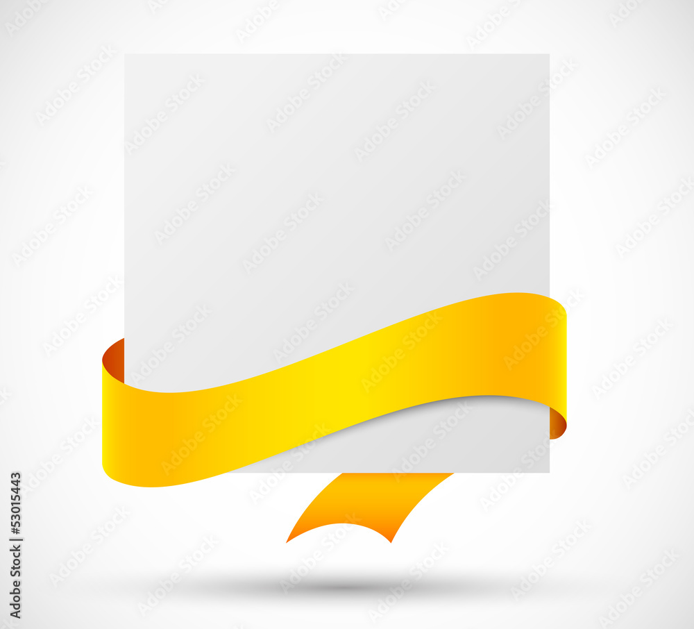 Card with orange ribbon