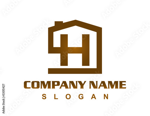 Letter H house logo