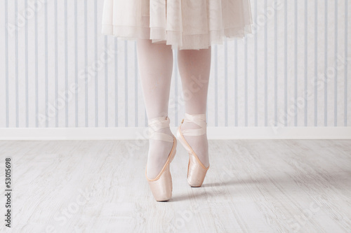 Feet of ballet dancer