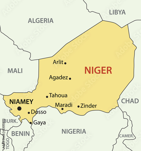 Republic of Niger - vector map
