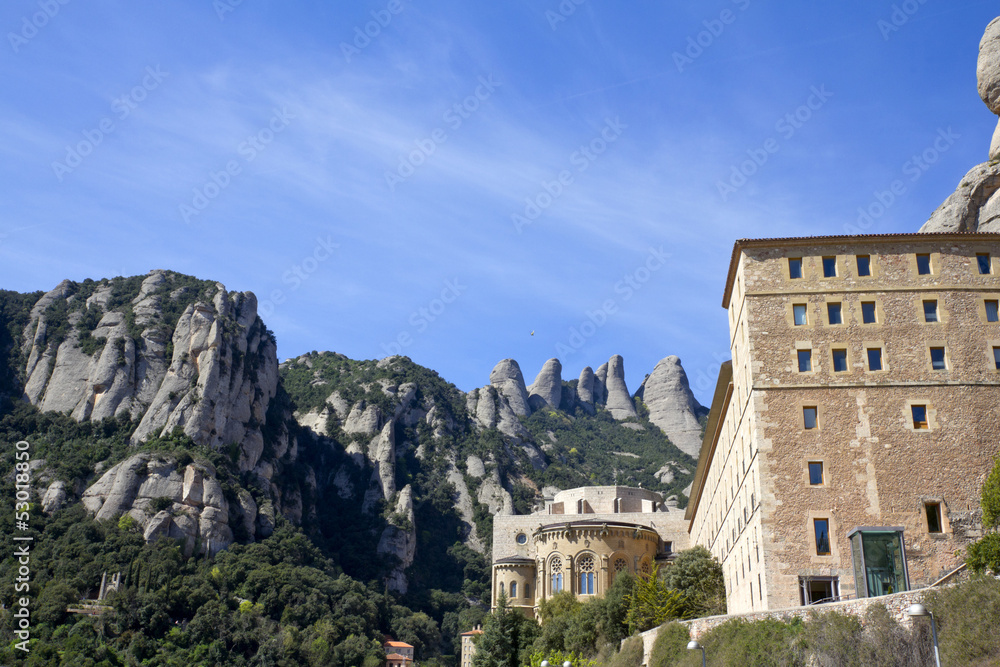 Monastery in Montserrat mountain