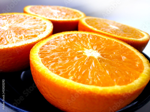 Orange cut by fractions