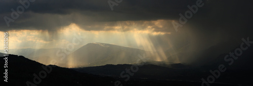 stormy sky over a northern Italy Valley