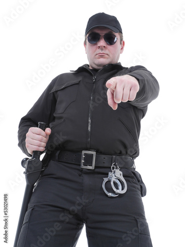 Obraz na plátně Ordering policeman