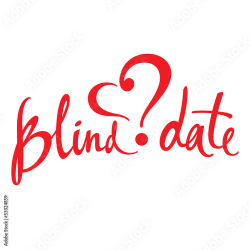 Blind Date love affair secret surprise heart concept
