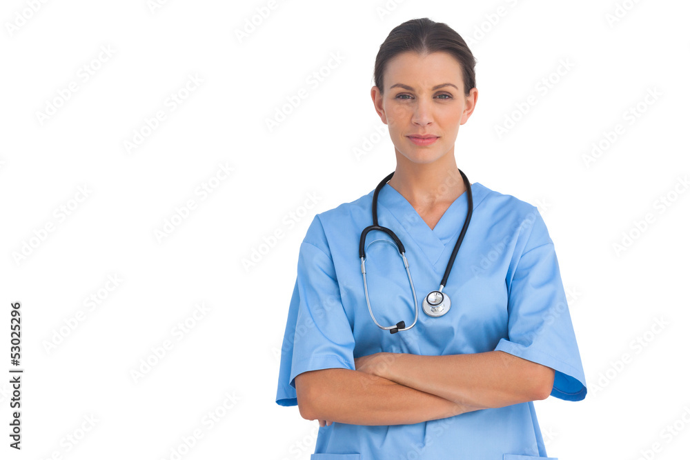 Smiling surgeon with stethoscope Smiling surgeon with stethoscope