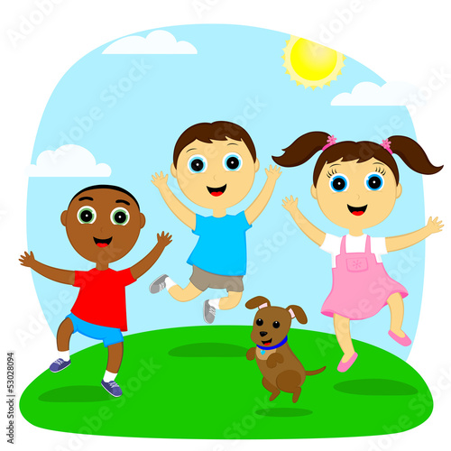 bouncing children