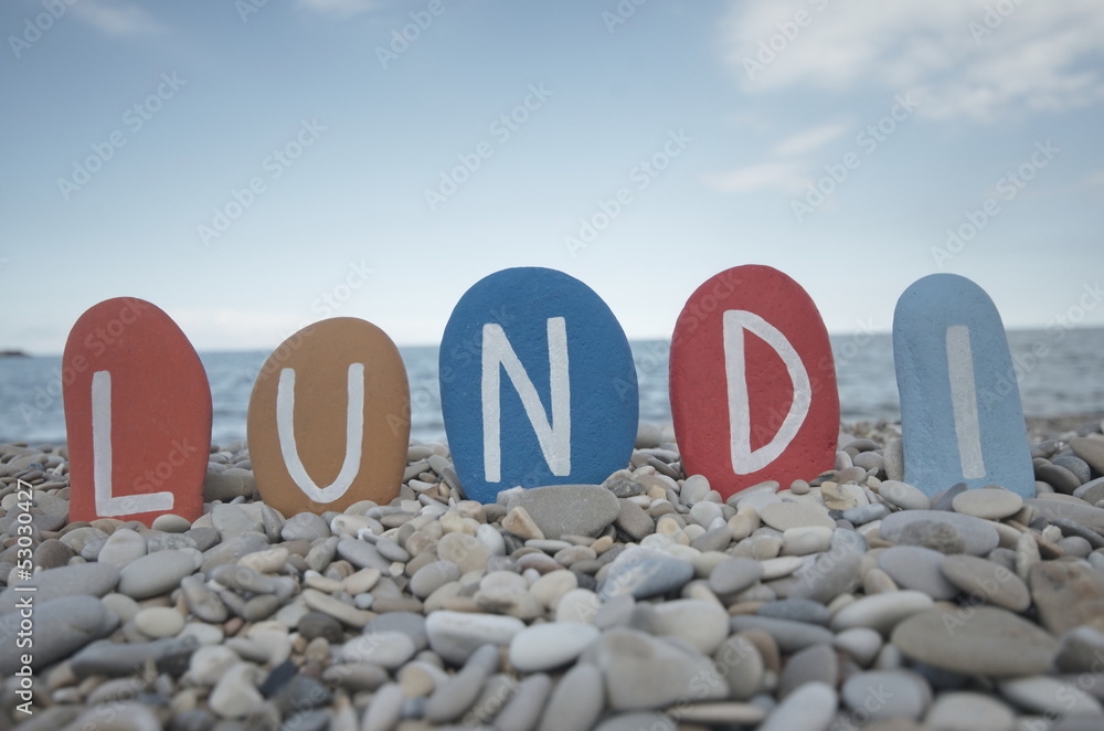 Fototapeta premium Lundi, first day of the week