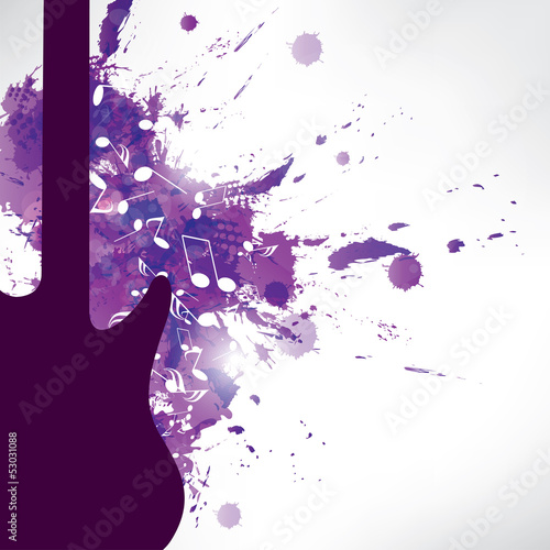 Abstract background notes and splatter