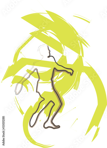 Athlete throwing the discus