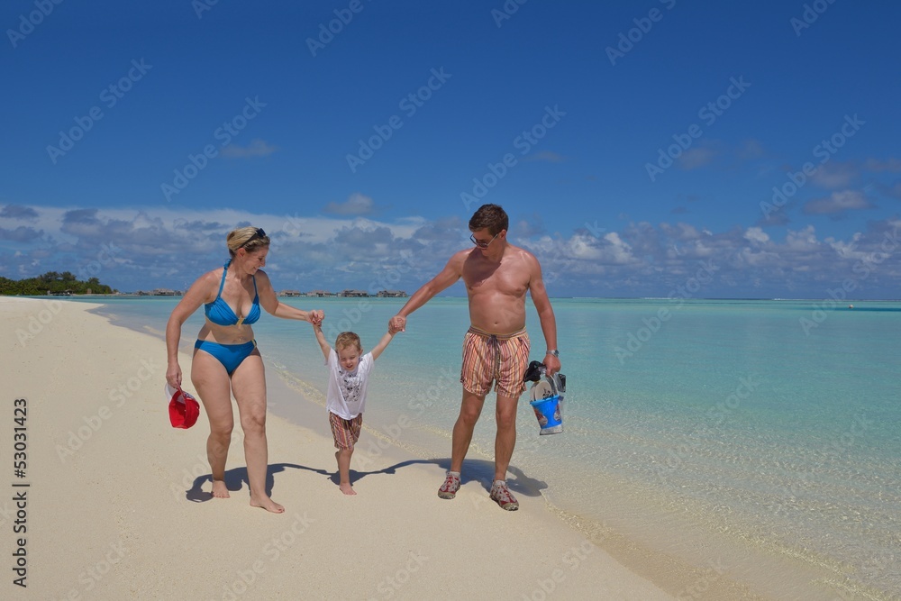 happy family on vacation