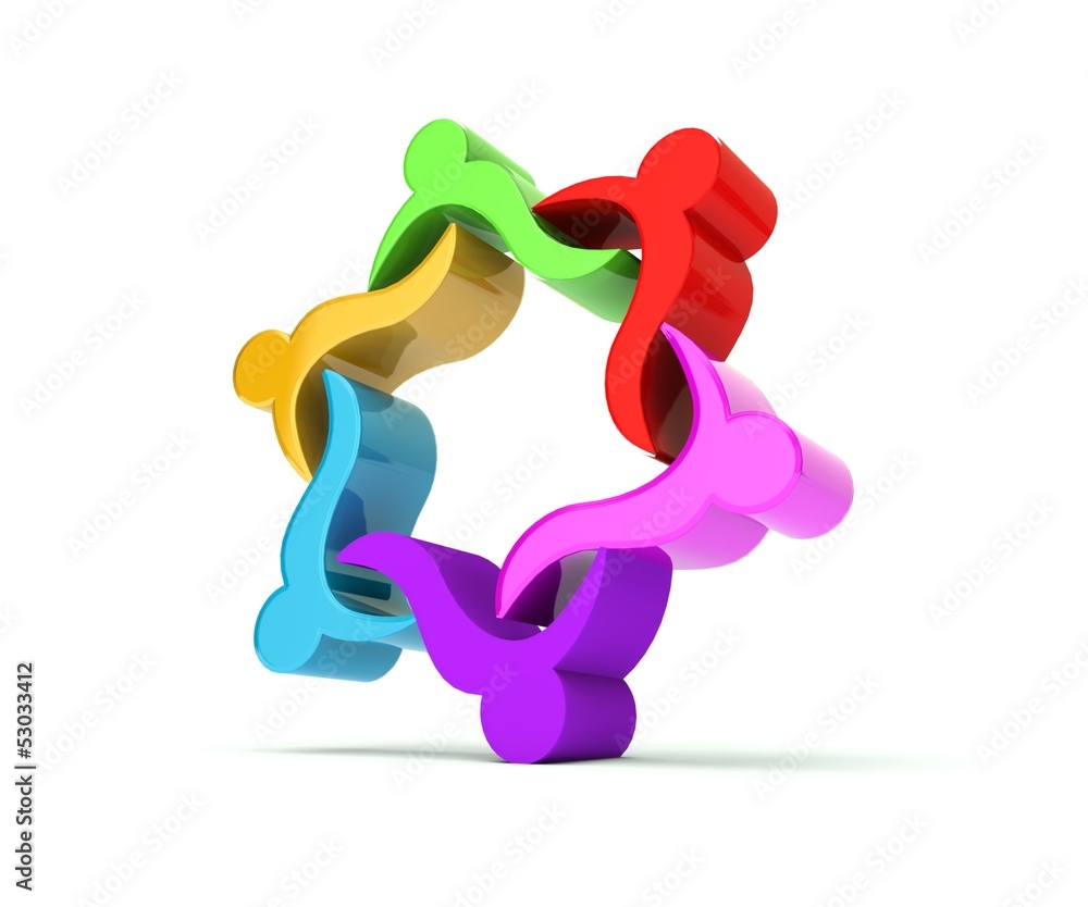 3D teamwork background 3D teamwork background
