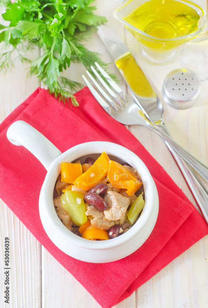 baked meat with vegetables baked meat with vegetables