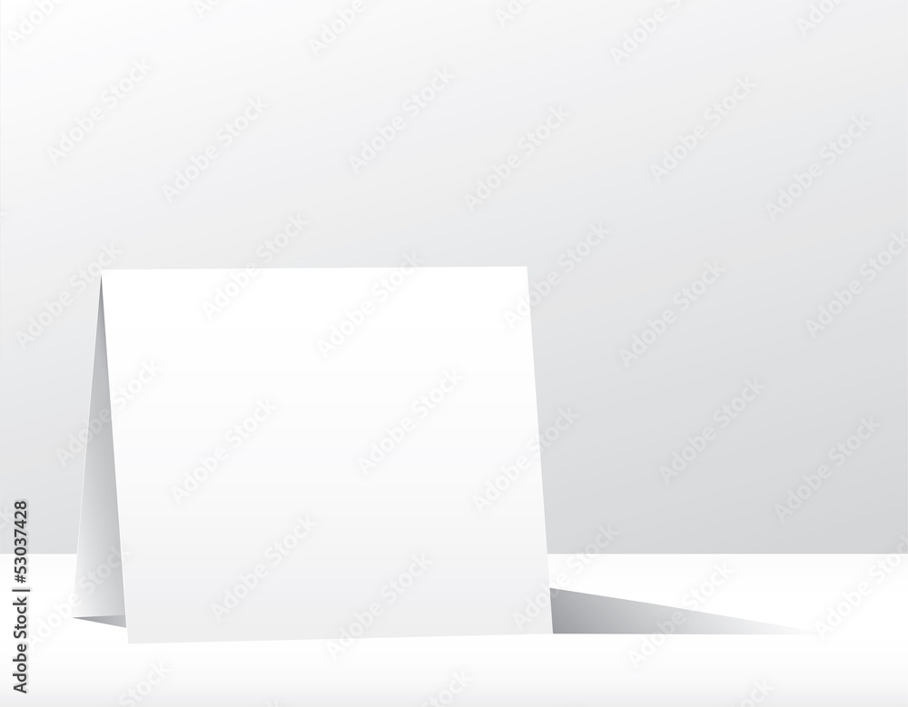 Naklejka premium White advertising stand. Vector