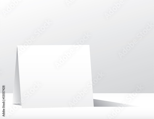 White advertising stand. Vector