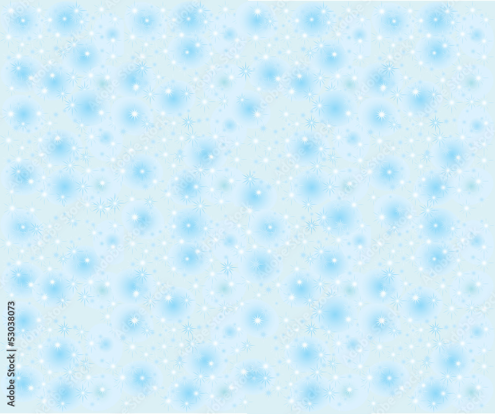 Seamless snowflakes background with stars