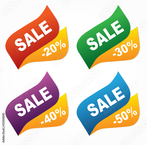Labels -Sale -20,30,40.50%