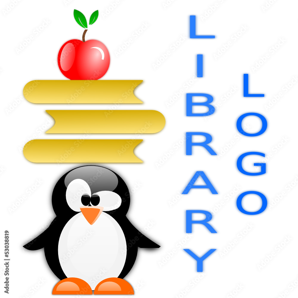 Naklejka premium Library brand or logo