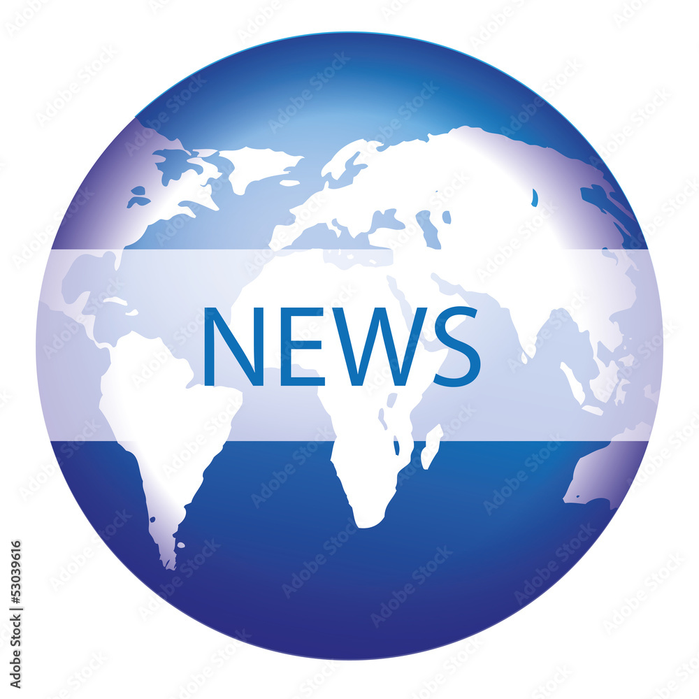 News Icon Zeitung News Nachrichten Aktuelles Weltkugel Welt Stock Vector |  Adobe Stock