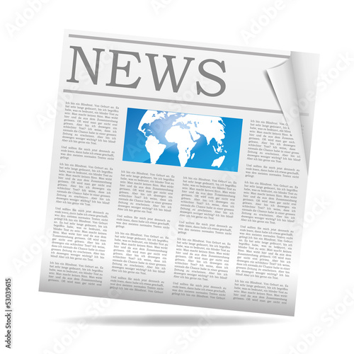 News Icon Zeitung News Nachrichten Aktuelles Text