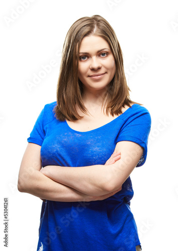 happy and smiling woman isolated portrait
