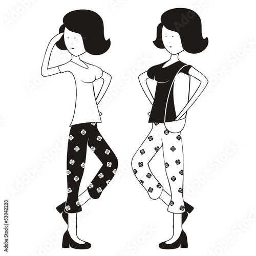 models-black and white