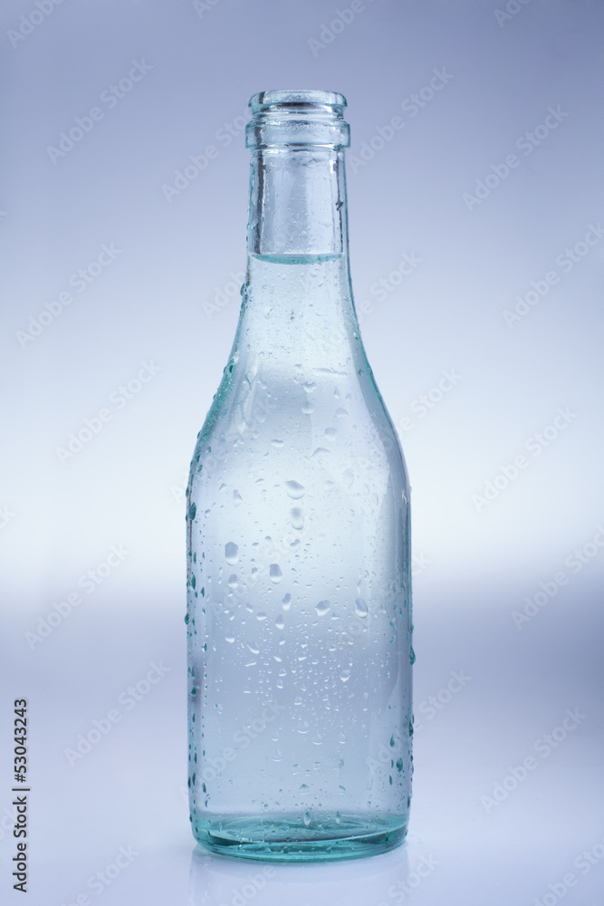 Glass bottle with water Glass bottle with water