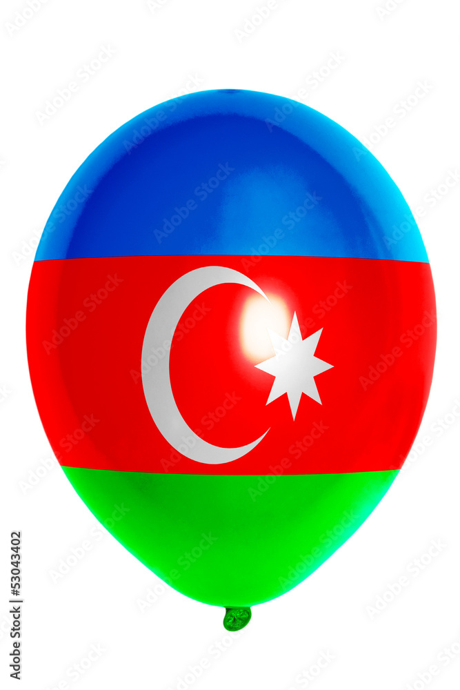Balloon colored in national flag of azerbaijan Balloon colored in national flag of azerbaijan