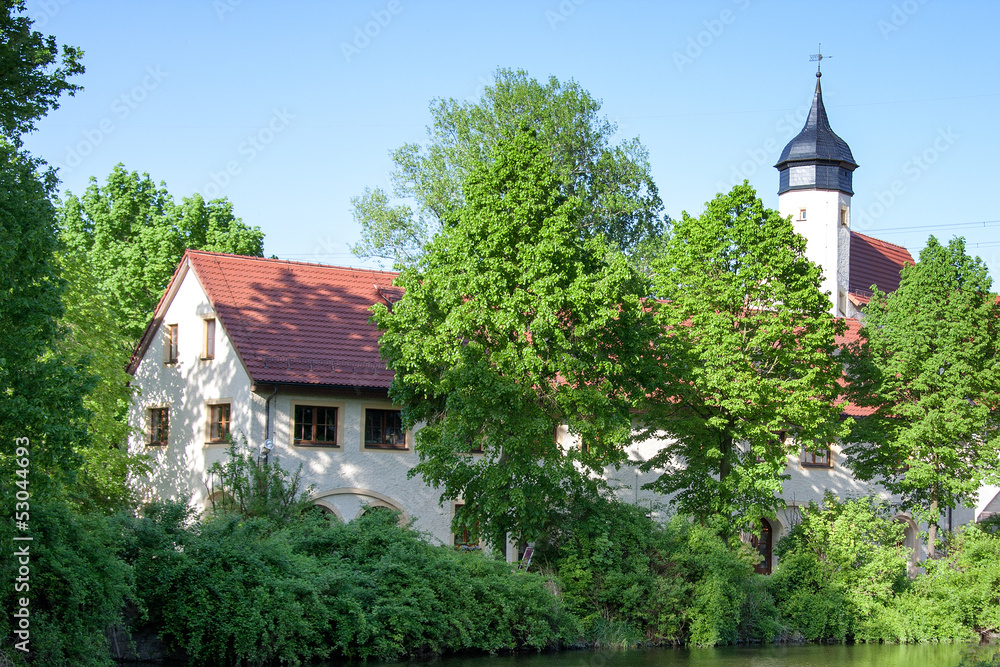 Fototapeta premium Water Castle Klaffenbach Chemnitz in Saxony