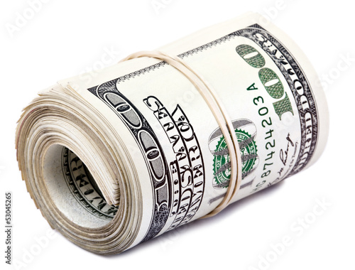 Fotografi Roll of 100 US$ Bills