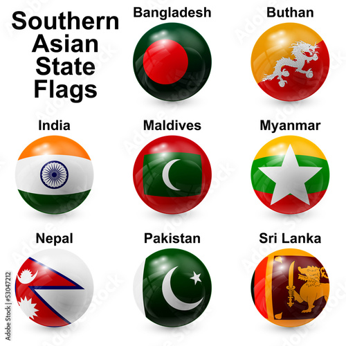 Southern Asian State Flags