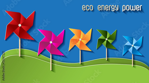 Green Eco Energy Power Papier Papiermühle Bunt