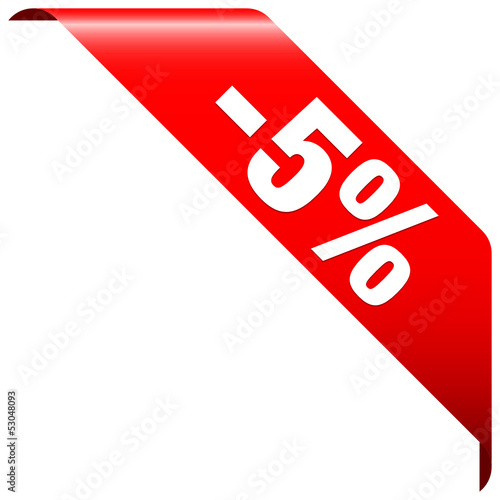 Banner "-5%" Red
