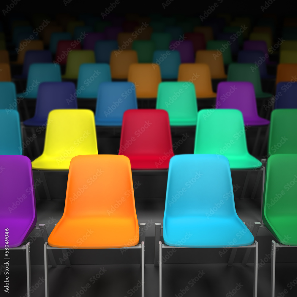 Naklejka premium Colorful chairs