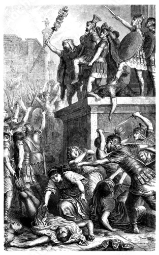 Obraz na płótnie Ancient Rome - Scene : Civil War - Emeute