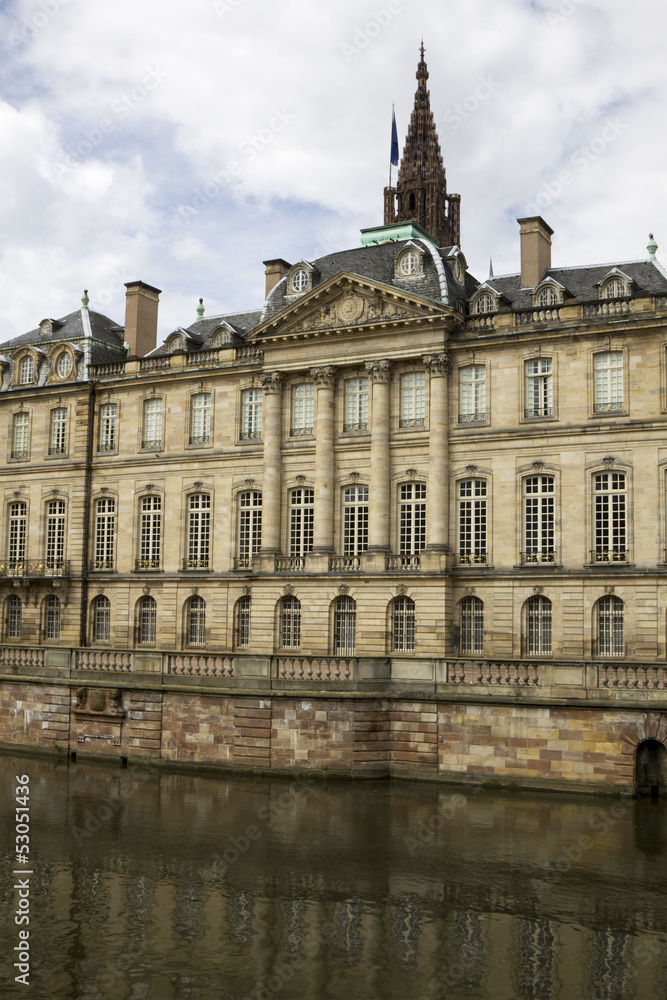 The Rohan Palace of the 18th century in Strasbourg, France