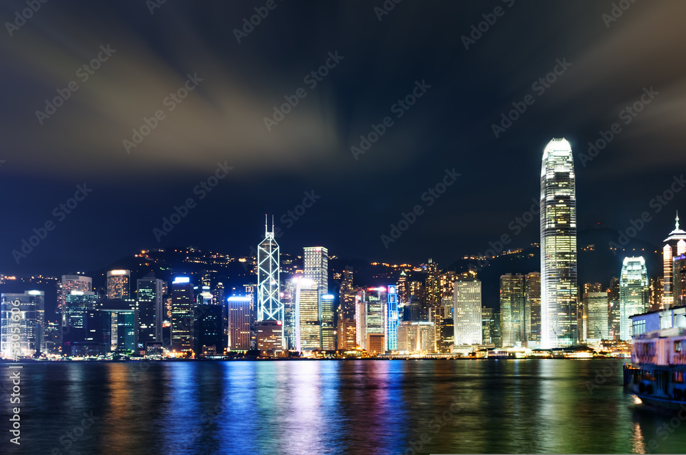 Hong Kong city at night Hong Kong city at night