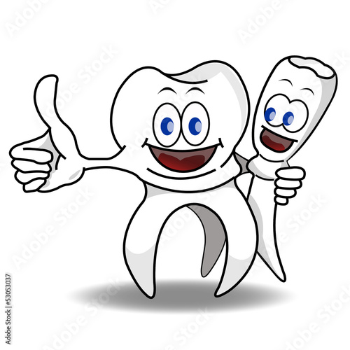 Happy smiling teeth vector
