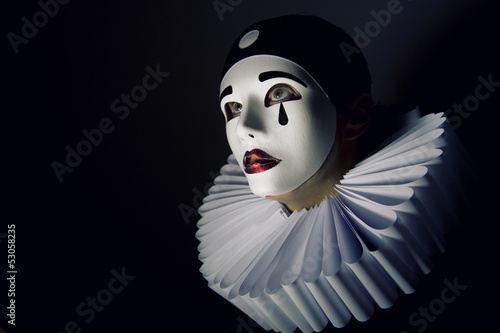 Pierrot mask photo