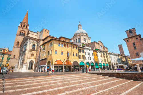 City center of the historic town of Mantua in Lombardy, Italy photo